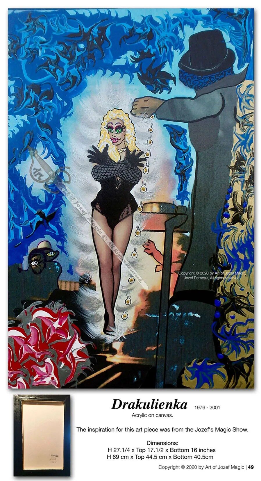 Drakulienka Vampire original painting 2 Page information about painting Drakulienka the Vampire